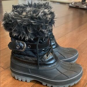 Stylish Black Kids Winter Boots